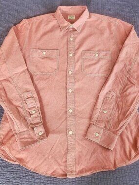 J.Crew Chambray Shirt - Men’s Large - Red Rust